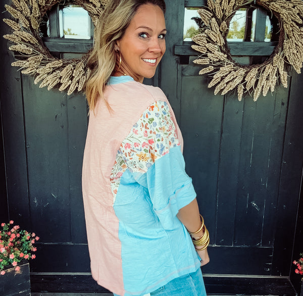 Floral Patchwork Top