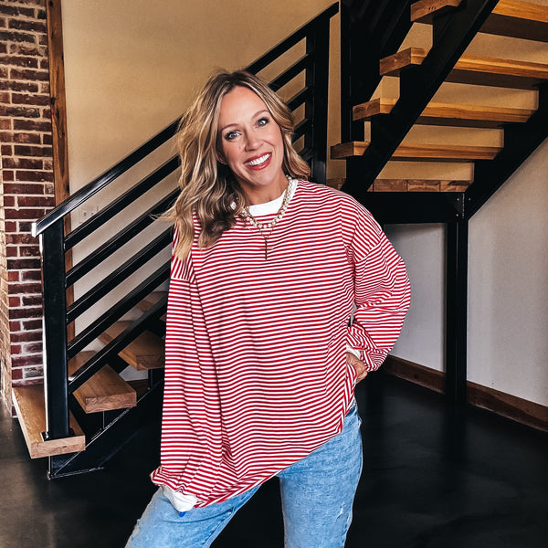 Peppermint Long Sleeve - RED