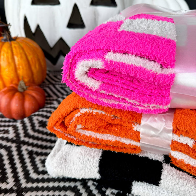 Checkered Spooky Blankets