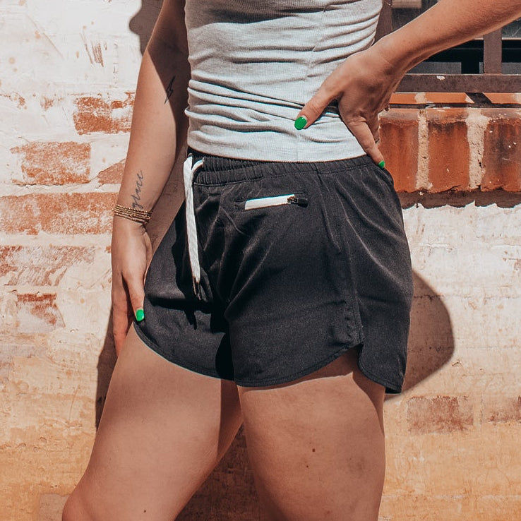 Sporty Chic Shorts - BLACK