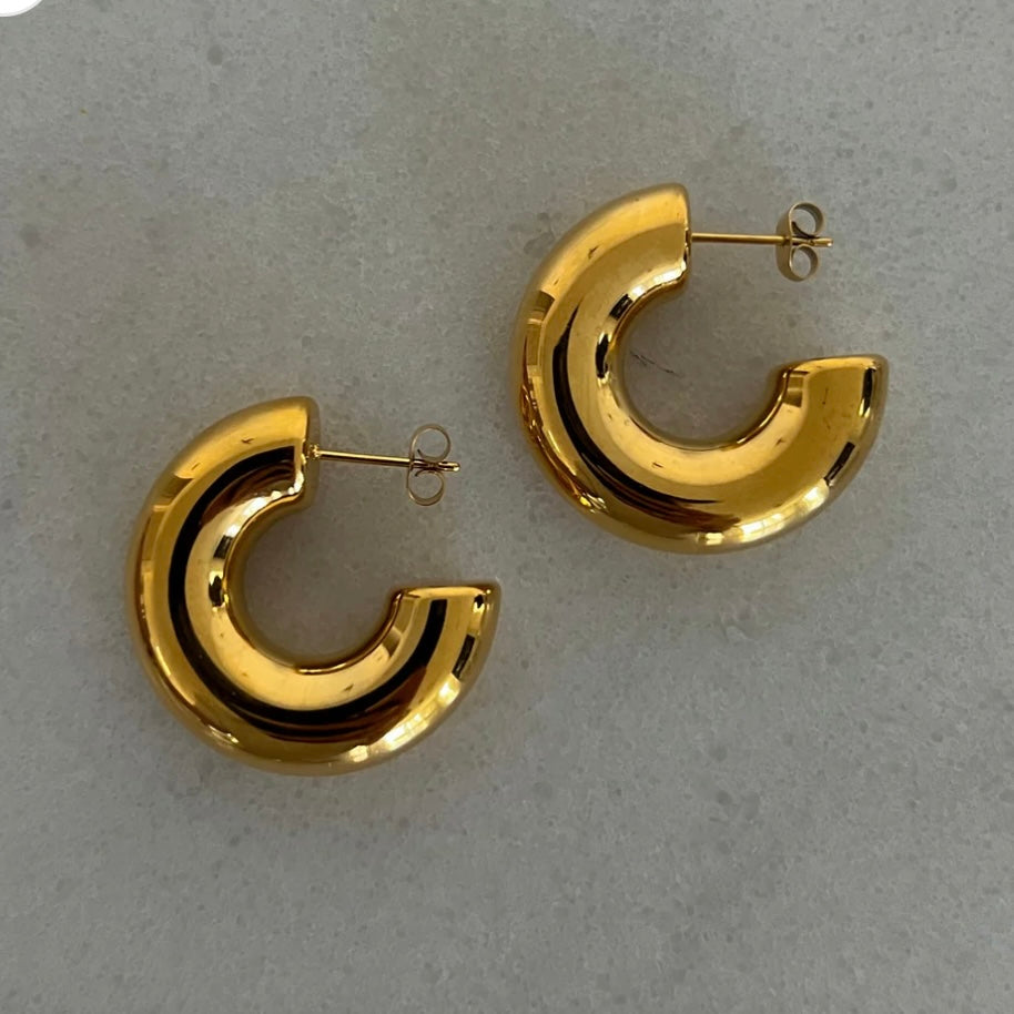 Chunky Gold Hoops