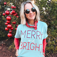 Merry + Bright Sage Tee