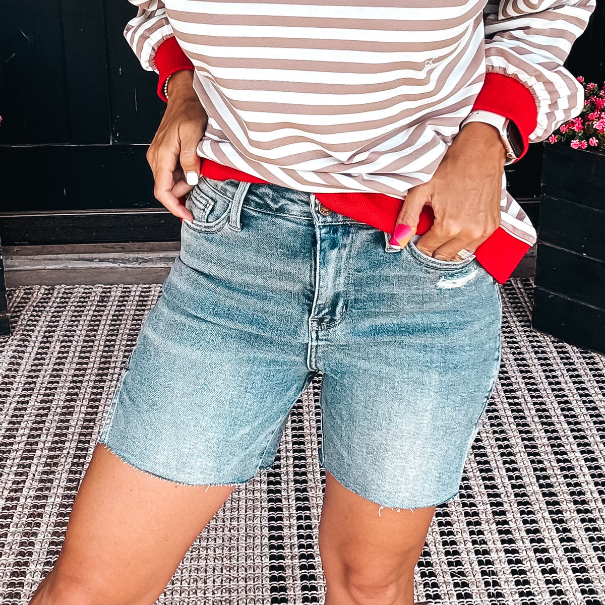 Kenny High Waisted Denim Shorts