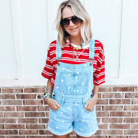 Denim Dotted Overalls