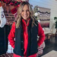 Penelope Puffer Vest - BLACK