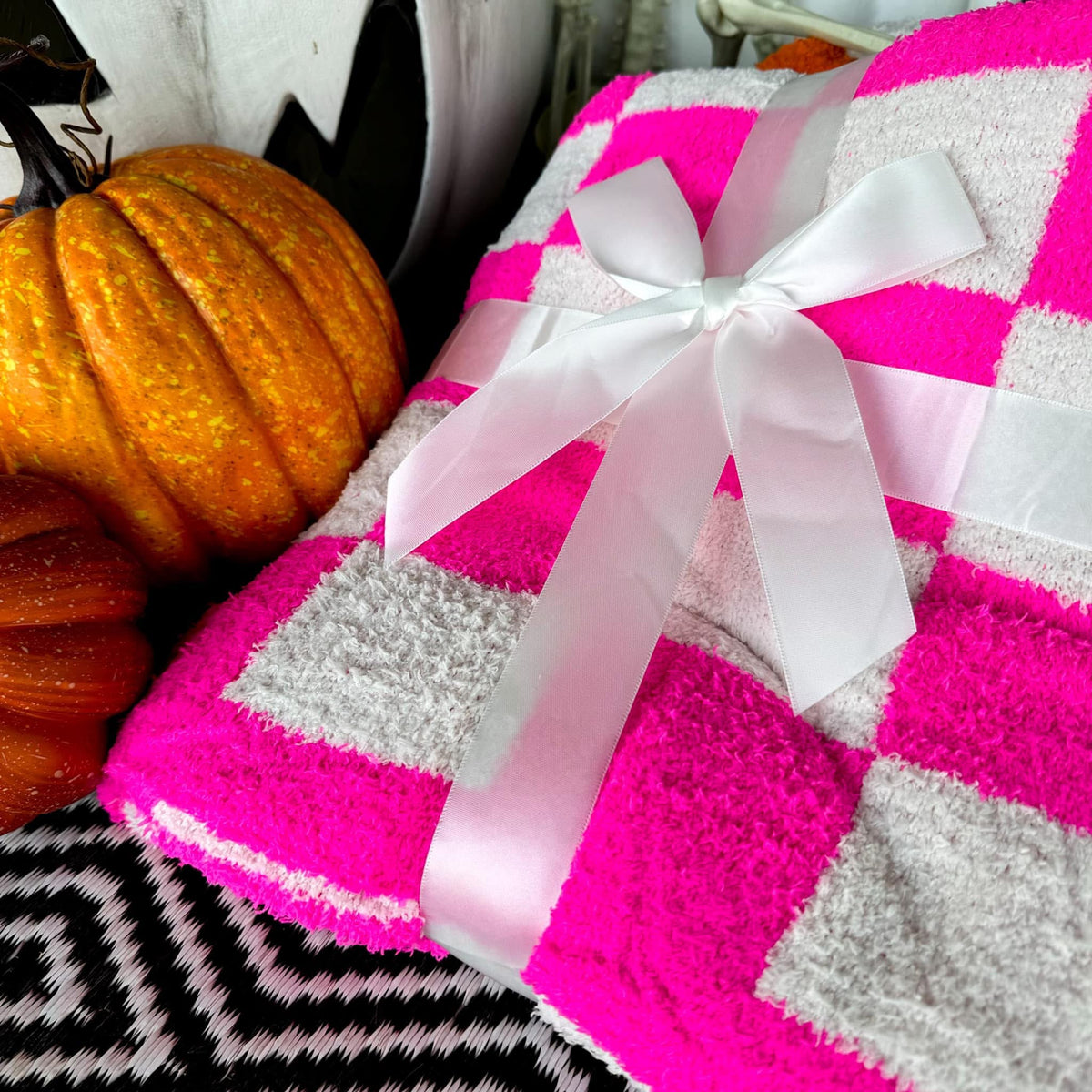 Checkered Spooky Blankets