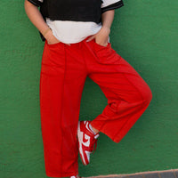 Braxton Barrel Louge Pants - RED