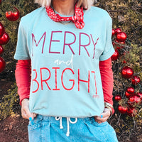 Merry + Bright Sage Tee