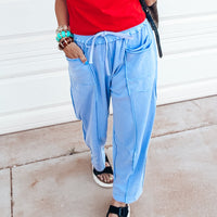 Braxton Barrel Louge Pants - PERIWINKLE