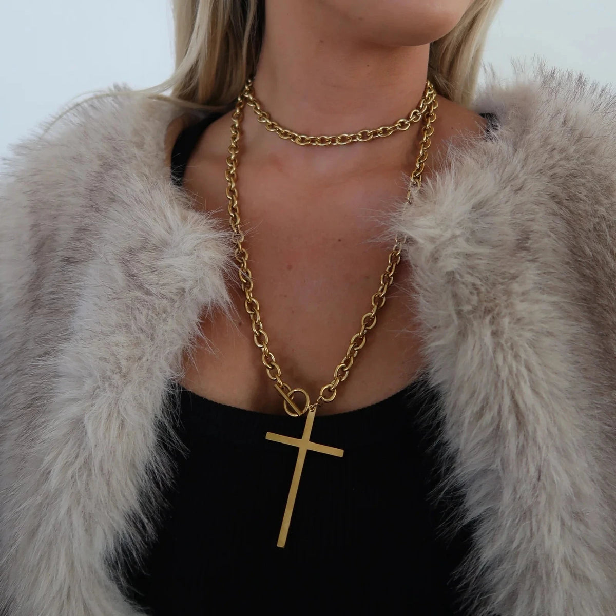 Wrap Around Cross Necklace