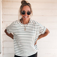 Bethany Boxy Top- Grey