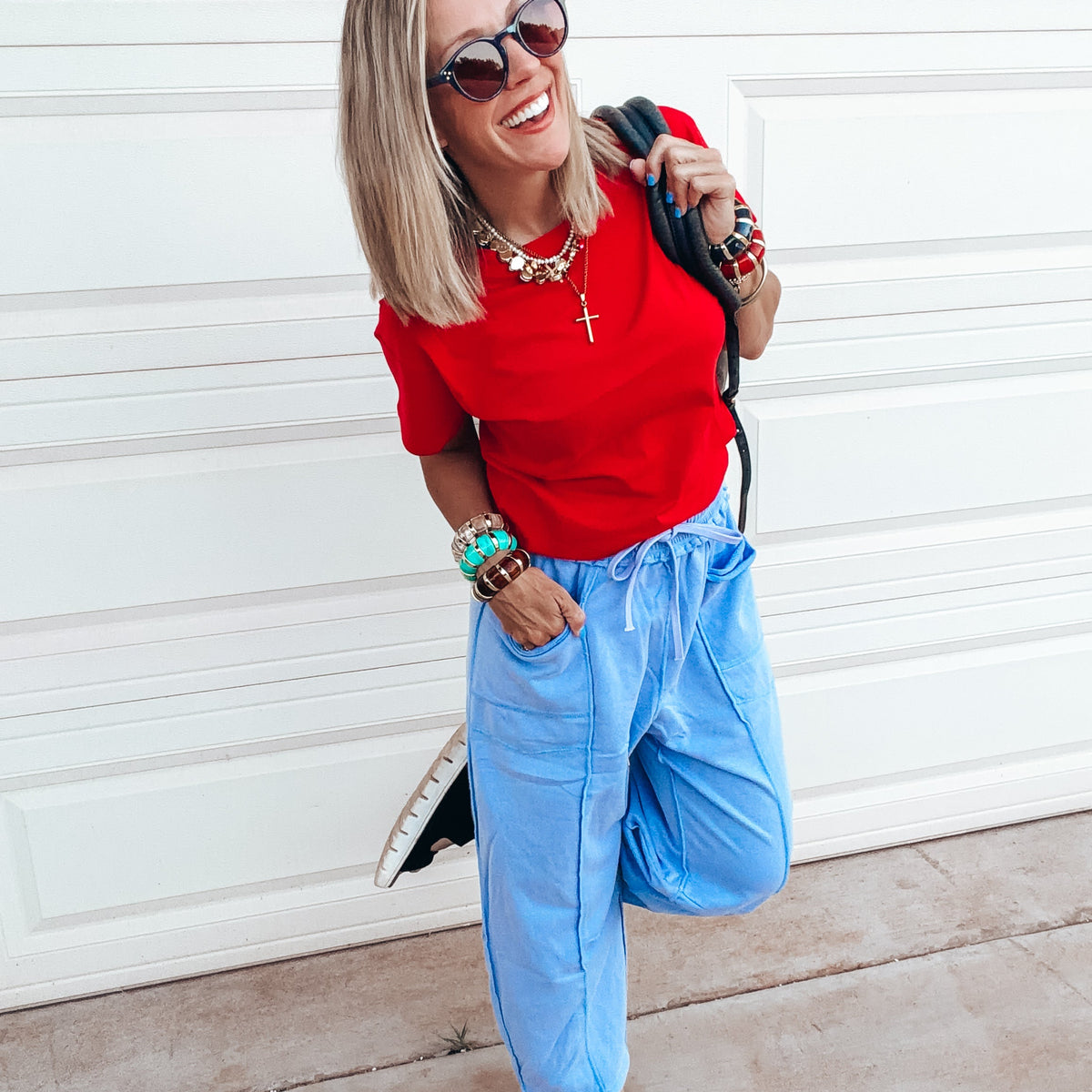 Braxton Barrel Louge Pants - PERIWINKLE