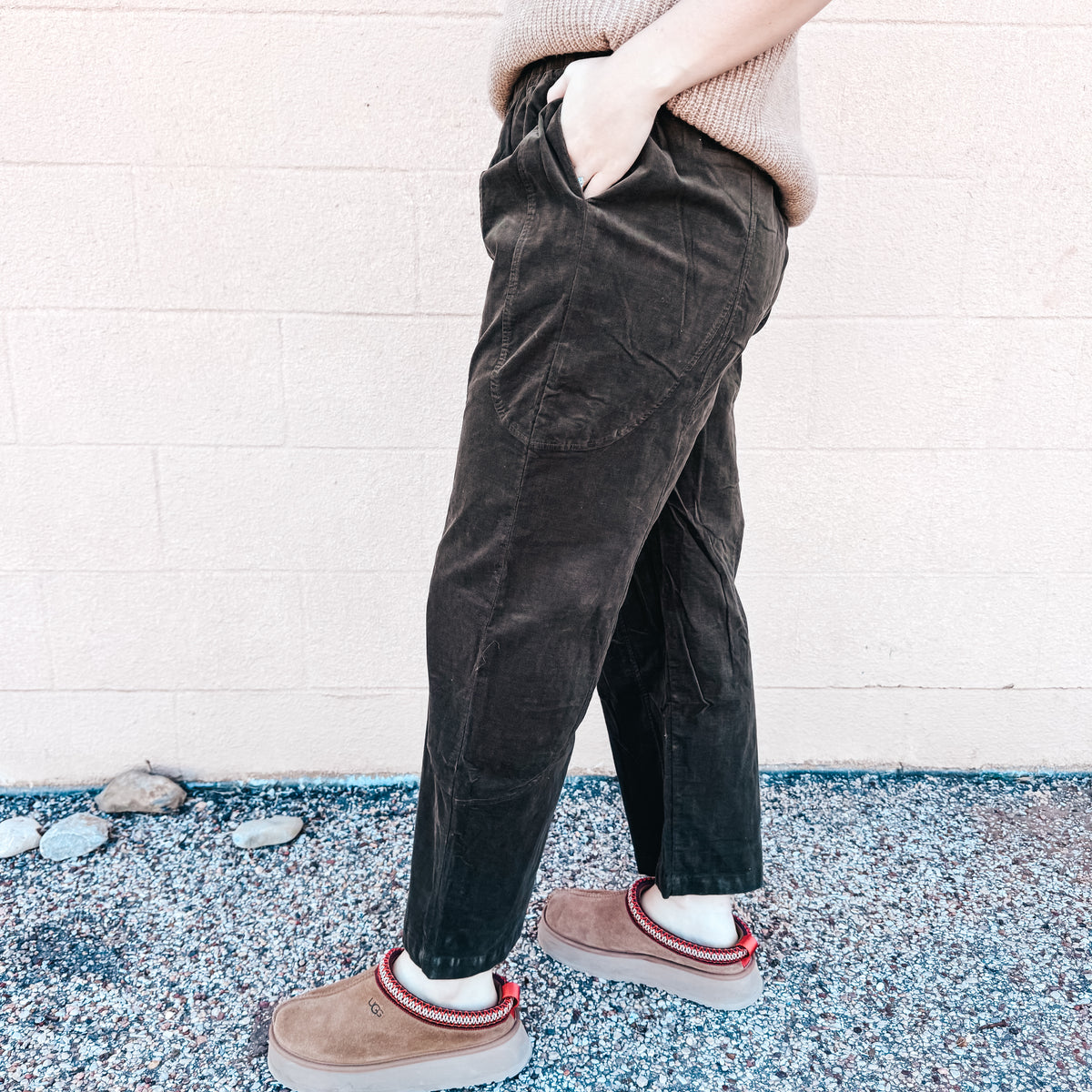 Holly Corduroy Pants- Olive