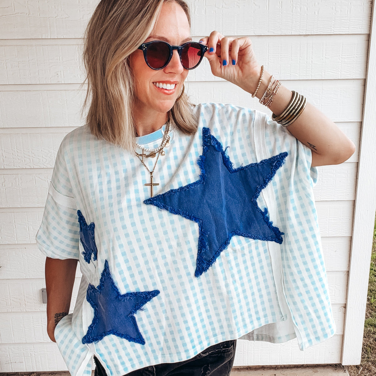 Star Spangled Summer Top - BLUE