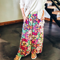 Funky Floral Wide Leg Pants