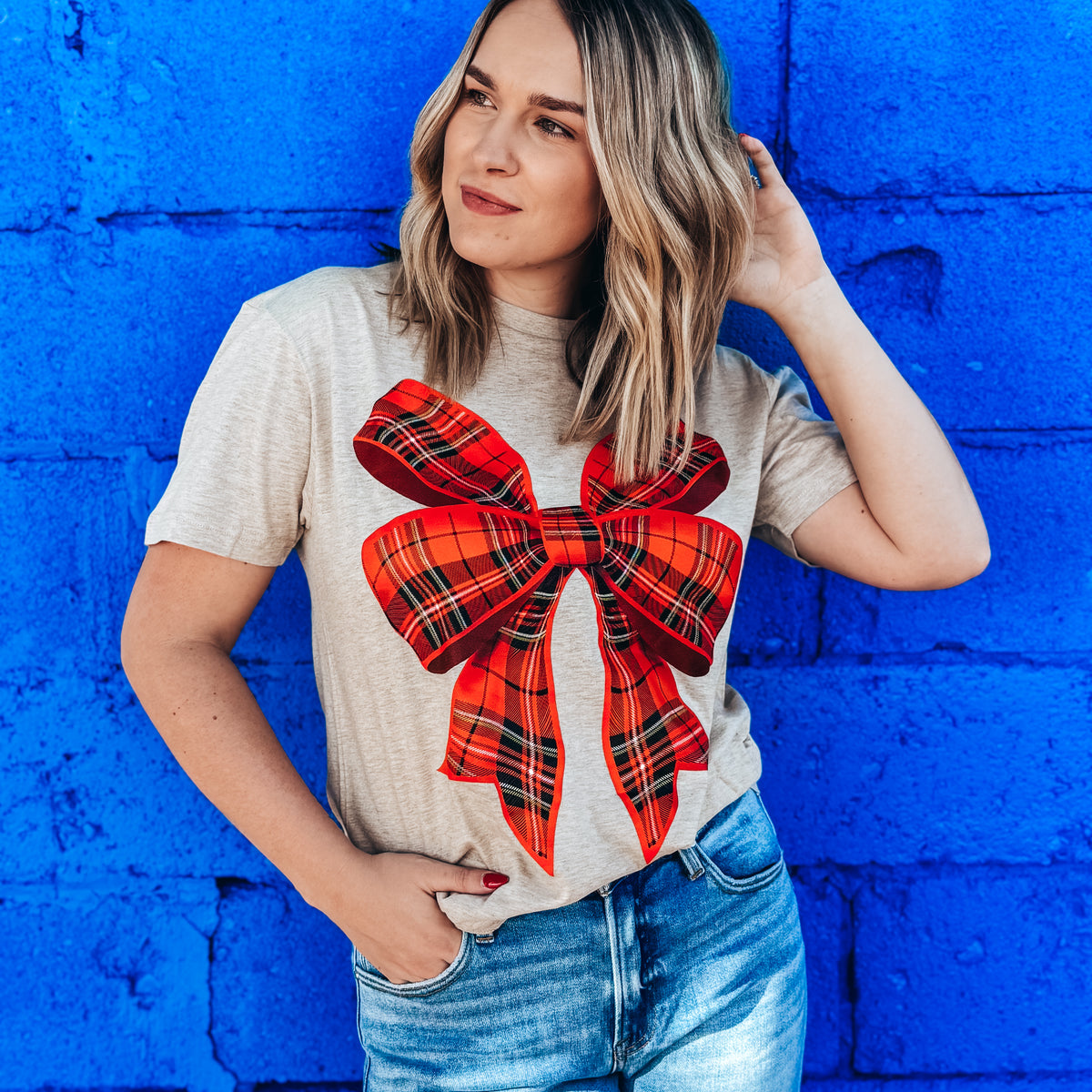 Plaid Bow Tee Packs-1/2/2/2