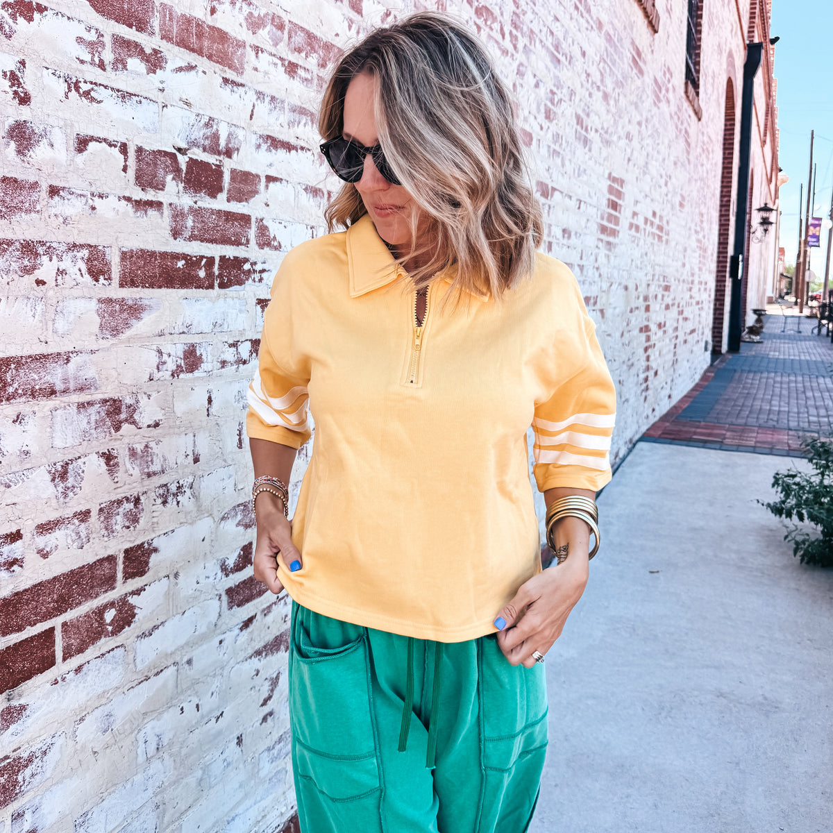 Quinn Quarter Zip - YELLOW