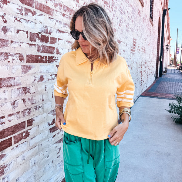 Quinn Quarter Zip - YELLOW
