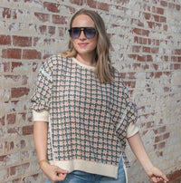 Field of Florals Top - NAVY