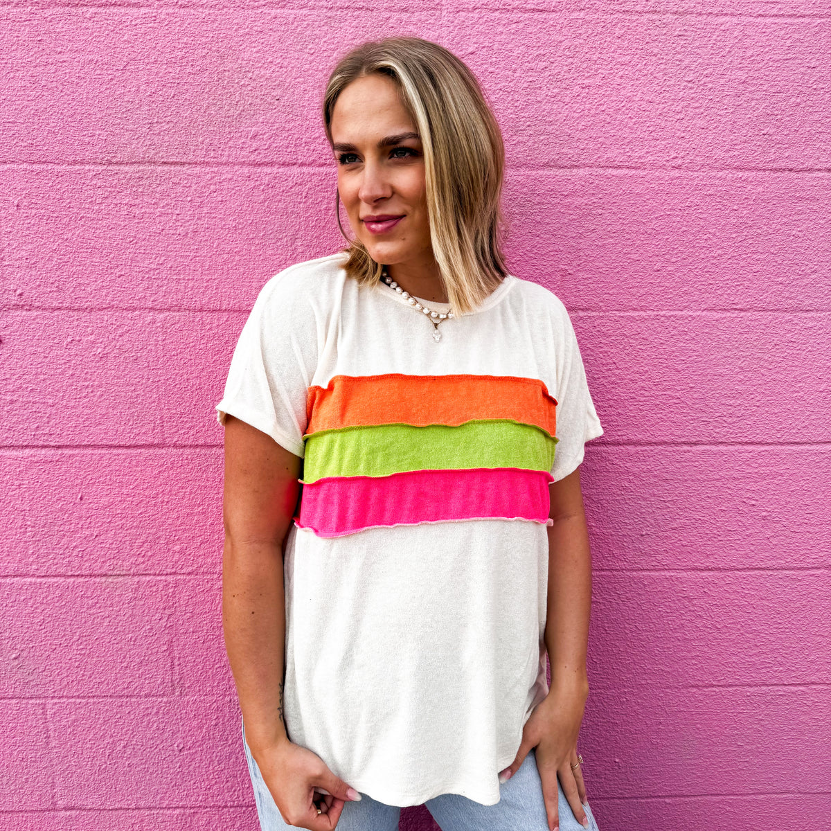 Easy on Me Dolman Top- Cream