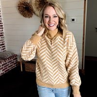 Harper Herringbone Turtleneck Sweater
