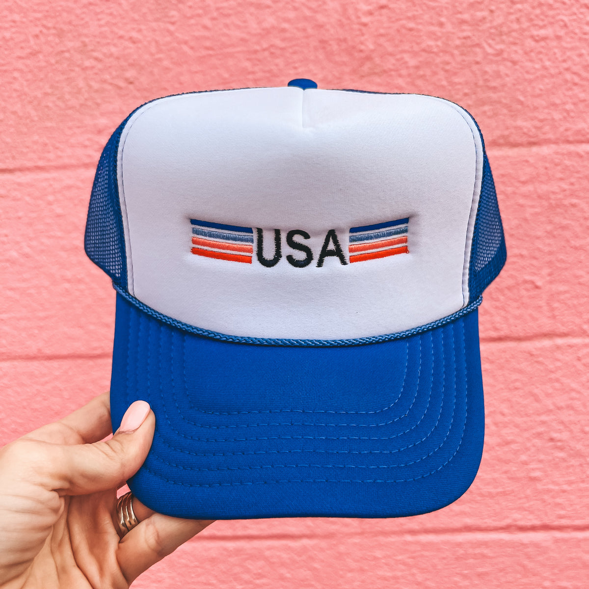 USA STRIPES Trucker Hat
