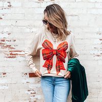 Plaid Bow Longsleeve
