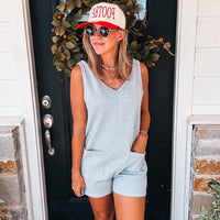 Tailgate Romper - GREY
