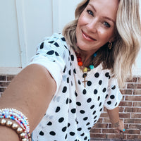 Polka Dotted Thermal Top