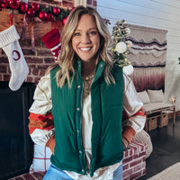 Penelope Puffer Vest - HUNTER GREEN