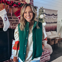 Penelope Puffer Vest - HUNTER GREEN