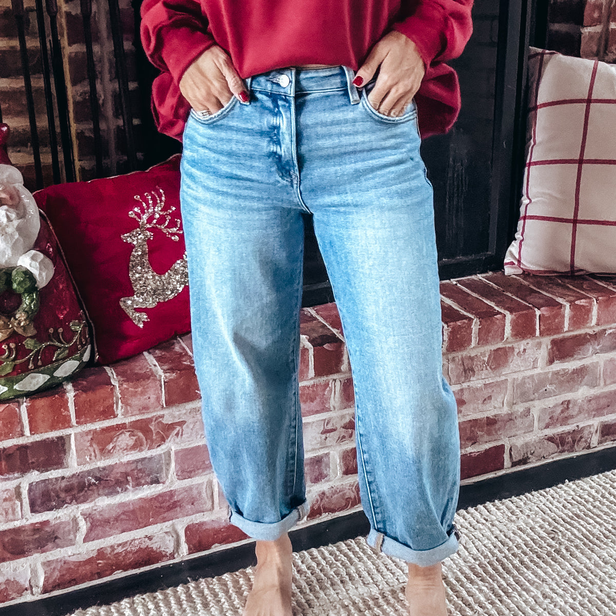 Holley High Rise Barrel Jeans