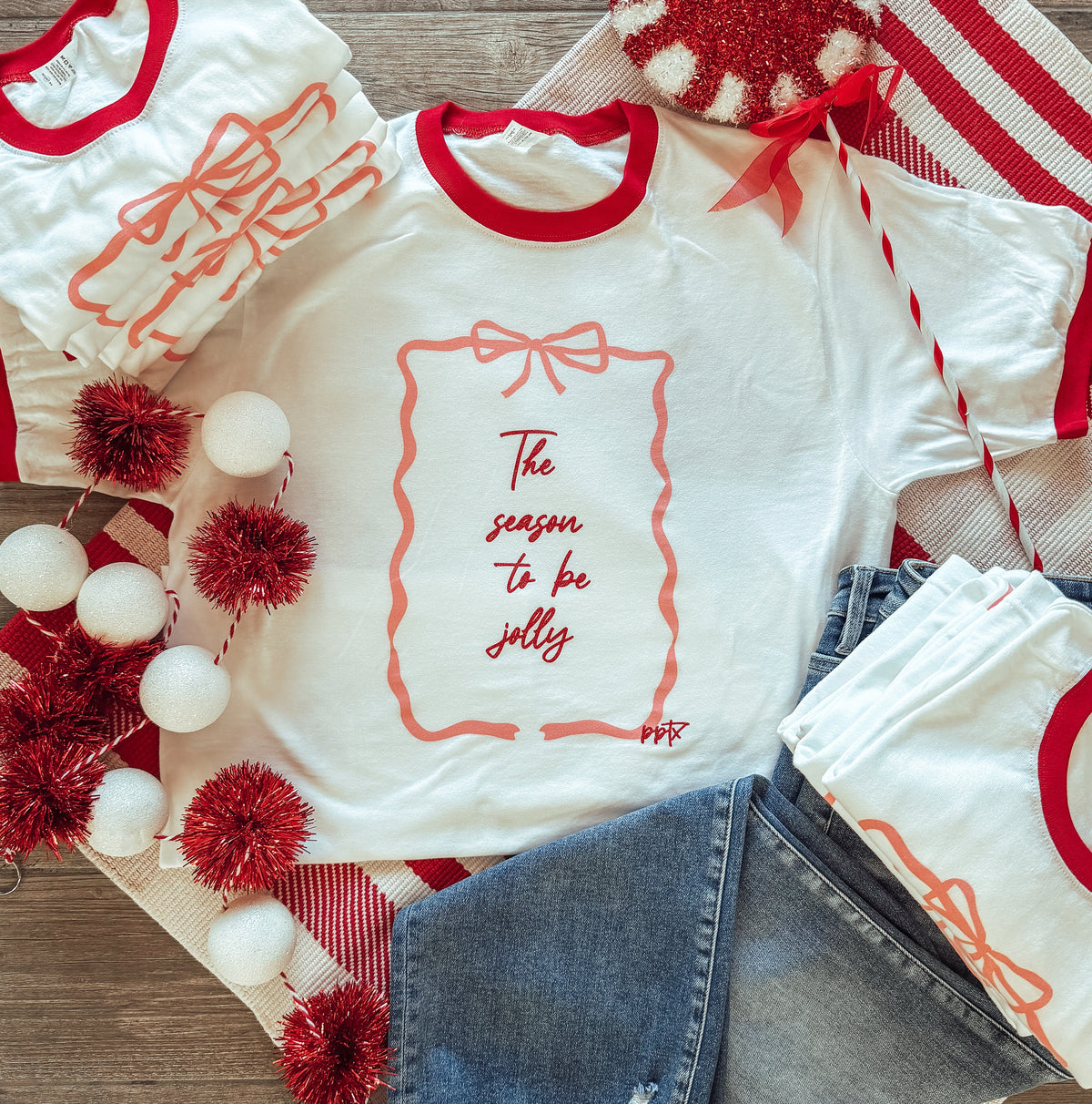 The Season to be Jolly Ringer Tee