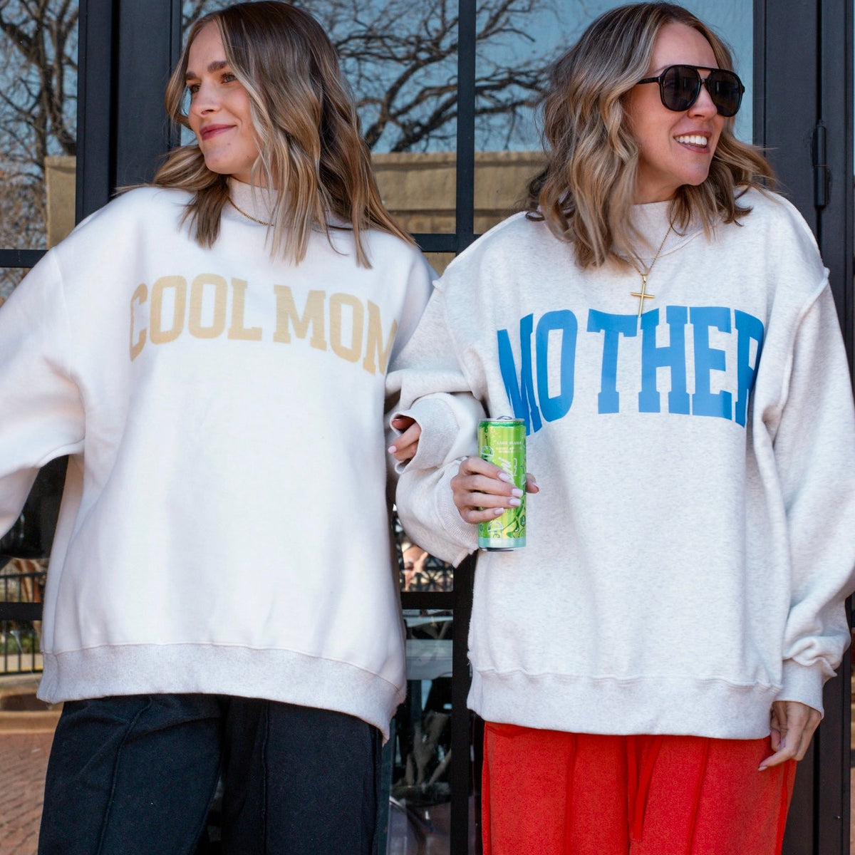 Mother + Cool Mom Reversible Mock Neck Sweater