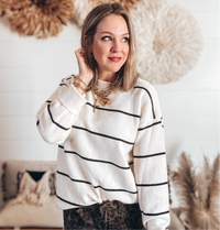 Carlton Sweater Top - IVORY