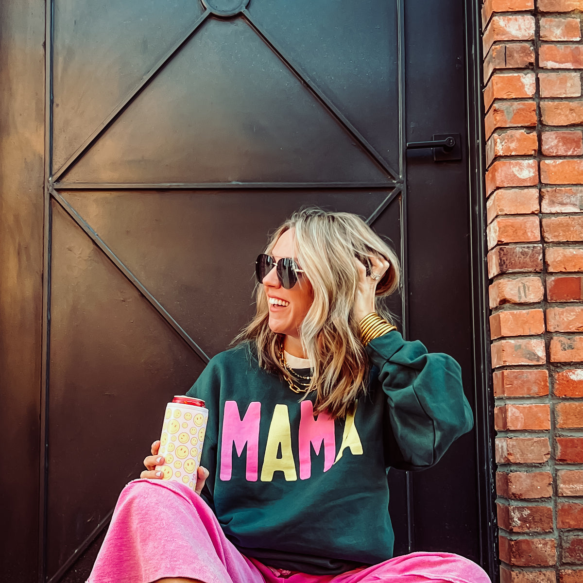 Mama Crew- Forest Green