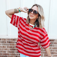 Americana Striped Top - RED