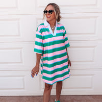 Wide Striped Rugby Dress