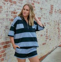 Blake Block Stripe Set - BLACK