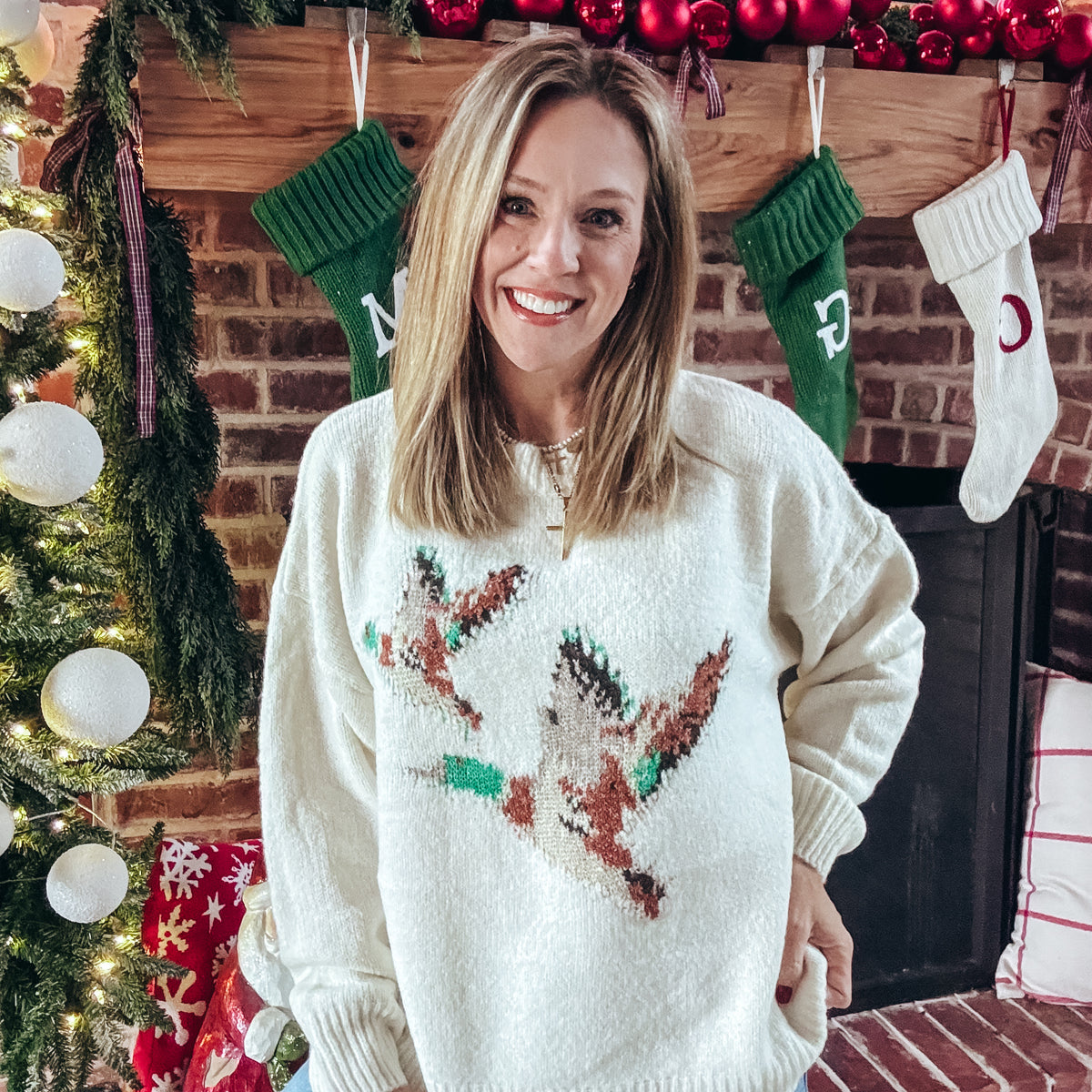 Mallard Moment Sweater - CREAM