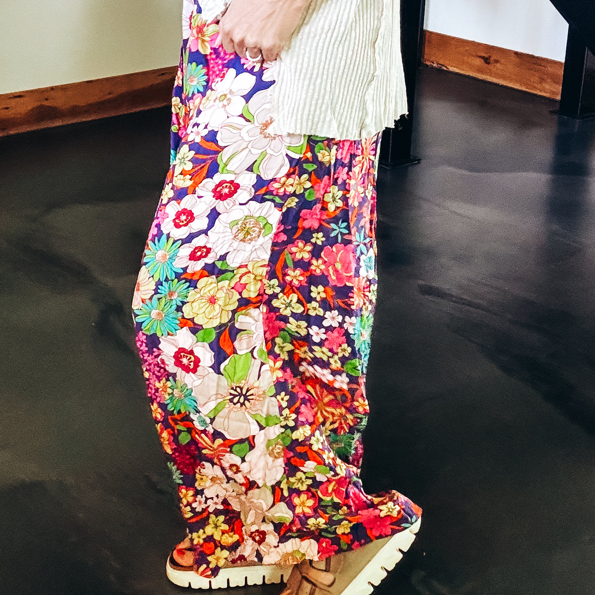 Funky Floral Wide Leg Pants