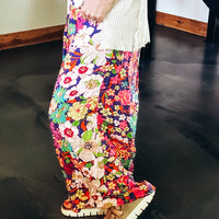 Funky Floral Wide Leg Pants