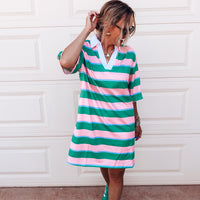 Wide Striped Rugby Dress