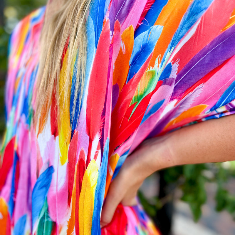 Multicolor Feather Blouse