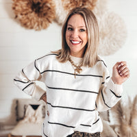Carlton Sweater Top - IVORY