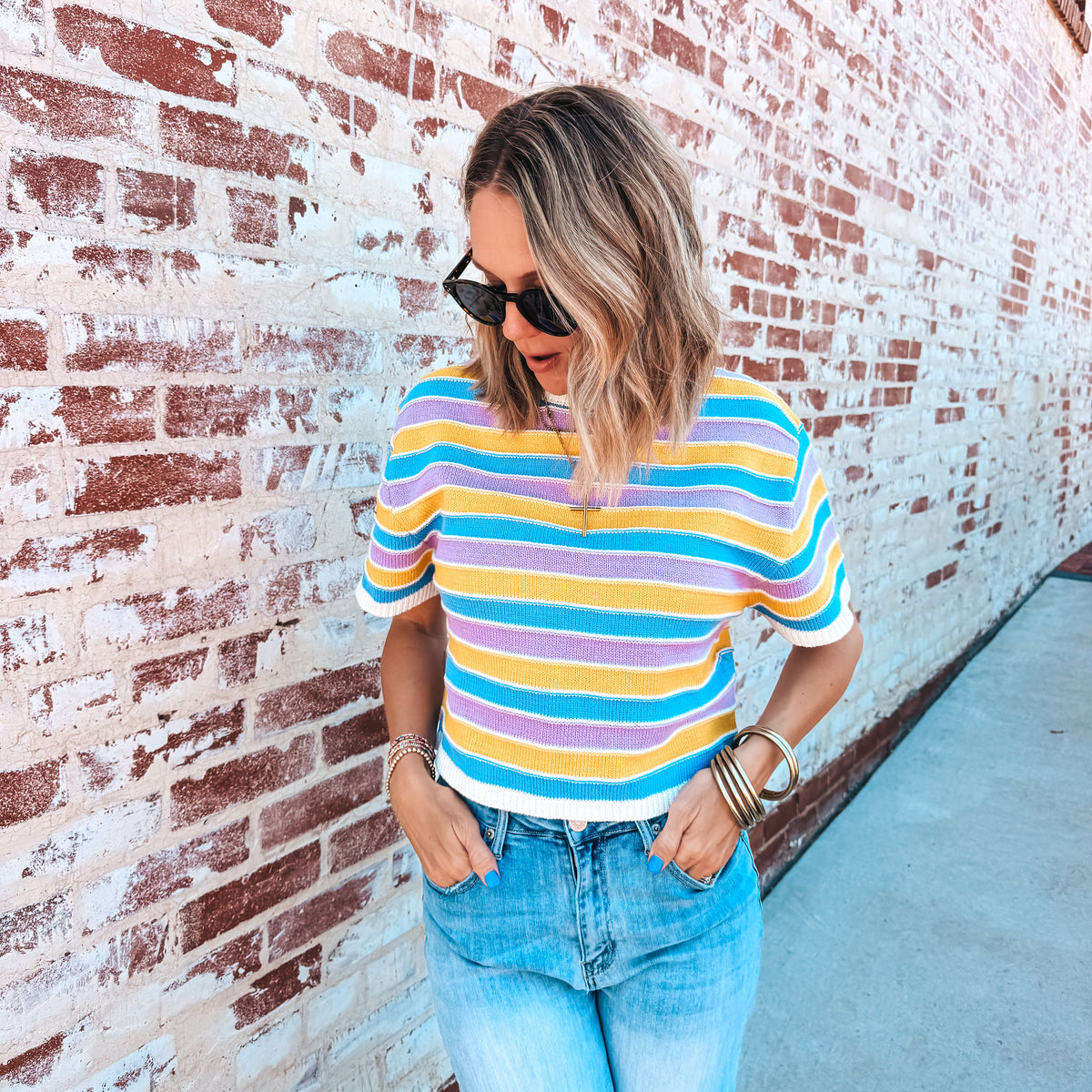 Bayside Striped Knit Sweater