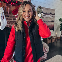 Penelope Puffer Vest - BLACK