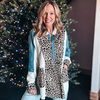 Ellary Leopard & Denim Hoodie