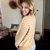 Harper Herringbone Turtleneck Sweater