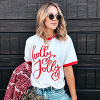 Holly Jolly Ringer Tee